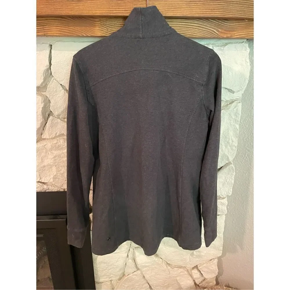 Lululemon Athletica Womens Gray Long‎ Sleeve Wrap Sweater Size 8